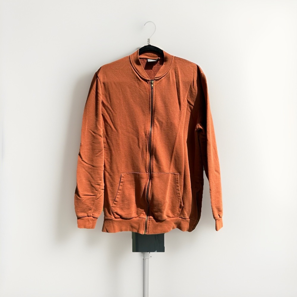 ASOS Rust Orange Full-Zip Jacket / Sweatshirt ‒ Men's M ‒ VTG‐Look
